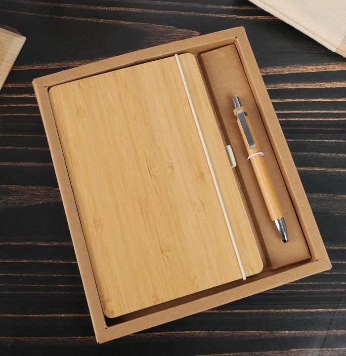 Bamboo Notebook Pen Corporate Gift Set